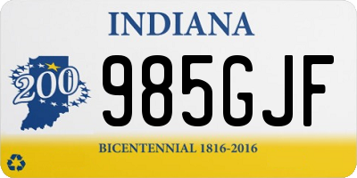 IN license plate 985GJF