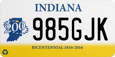 IN license plate 985GJK
