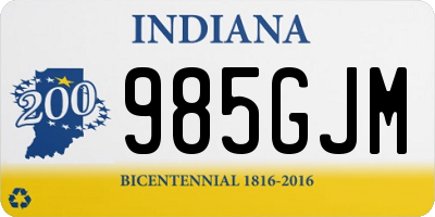 IN license plate 985GJM