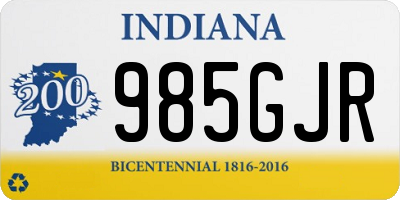 IN license plate 985GJR