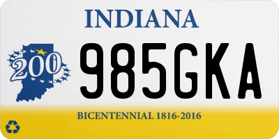 IN license plate 985GKA