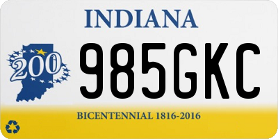 IN license plate 985GKC