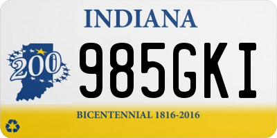 IN license plate 985GKI