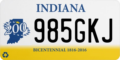 IN license plate 985GKJ