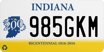 IN license plate 985GKM