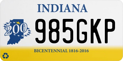 IN license plate 985GKP