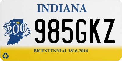 IN license plate 985GKZ