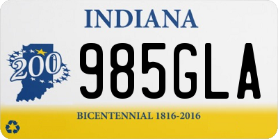 IN license plate 985GLA