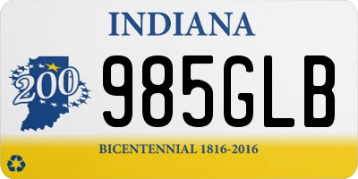 IN license plate 985GLB