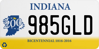IN license plate 985GLD