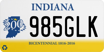 IN license plate 985GLK