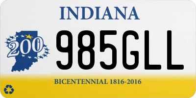 IN license plate 985GLL