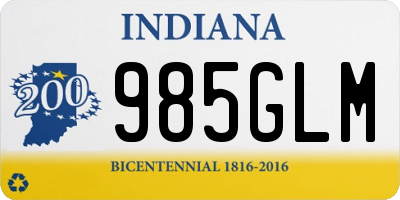 IN license plate 985GLM