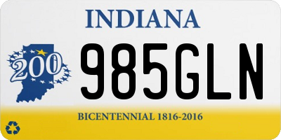 IN license plate 985GLN