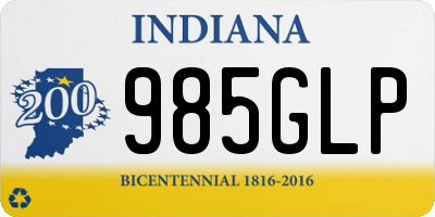 IN license plate 985GLP