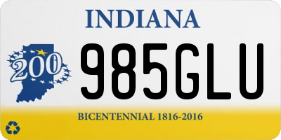 IN license plate 985GLU