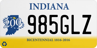 IN license plate 985GLZ