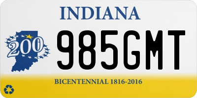 IN license plate 985GMT