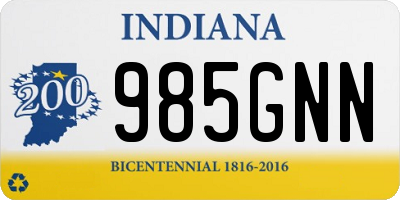 IN license plate 985GNN