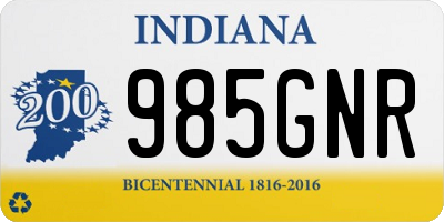 IN license plate 985GNR