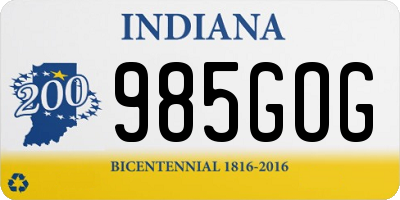 IN license plate 985GOG