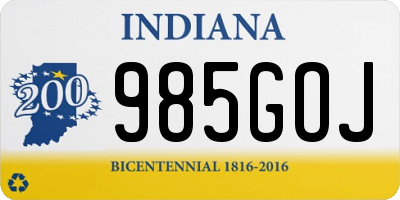 IN license plate 985GOJ