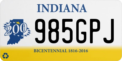 IN license plate 985GPJ