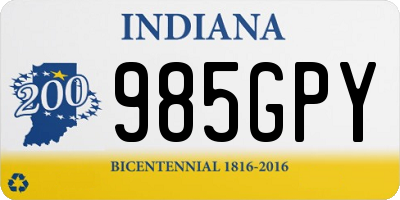 IN license plate 985GPY