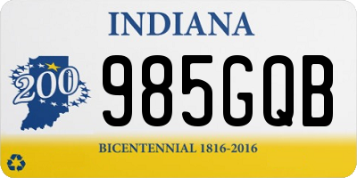 IN license plate 985GQB