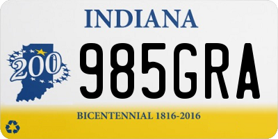 IN license plate 985GRA