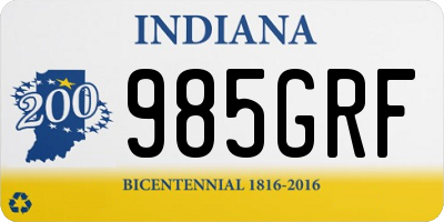 IN license plate 985GRF