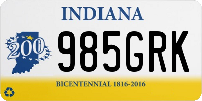 IN license plate 985GRK