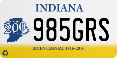 IN license plate 985GRS