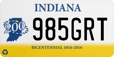 IN license plate 985GRT