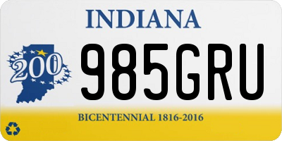 IN license plate 985GRU