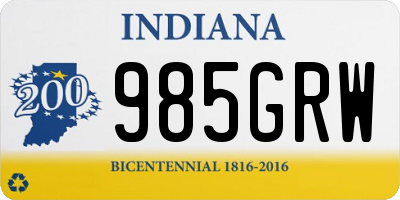 IN license plate 985GRW