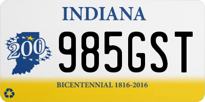 IN license plate 985GST