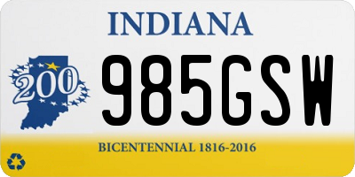 IN license plate 985GSW