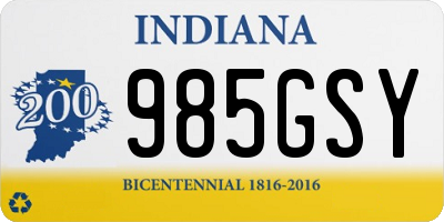 IN license plate 985GSY