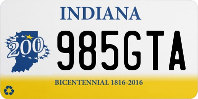 IN license plate 985GTA