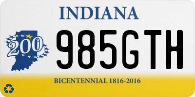 IN license plate 985GTH