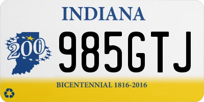 IN license plate 985GTJ