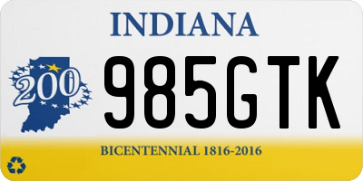 IN license plate 985GTK