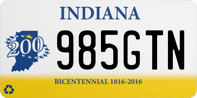 IN license plate 985GTN