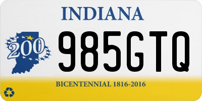 IN license plate 985GTQ