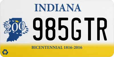 IN license plate 985GTR