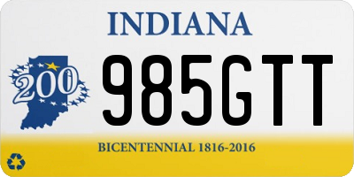 IN license plate 985GTT