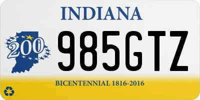 IN license plate 985GTZ