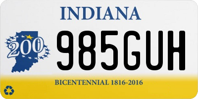 IN license plate 985GUH