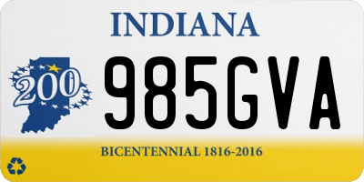 IN license plate 985GVA